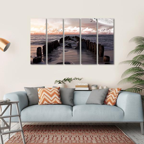 Planet Landscape Canvas Wall Art-5 Horizontal-Gallery Wrap-22" x 12"-Tiaracle