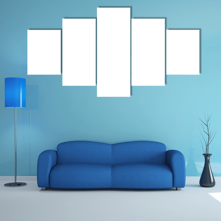 Custom 5 Panel Canvas Print | Personalized Split Star Canvas Wall Art