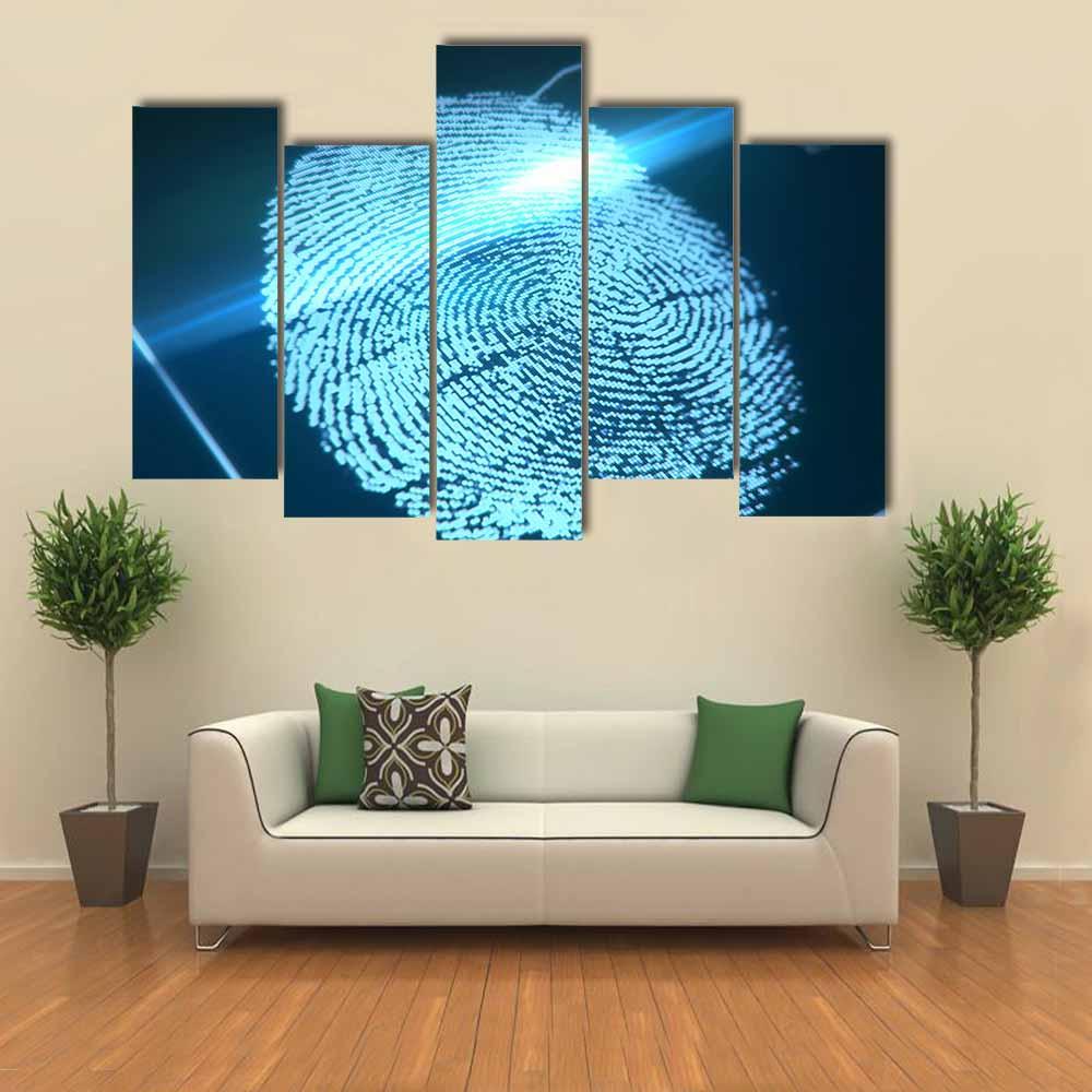 Fingerprint Identification Canvas Wall Art-5 Pop-Gallery Wrap-32" x 21"-Tiaracle