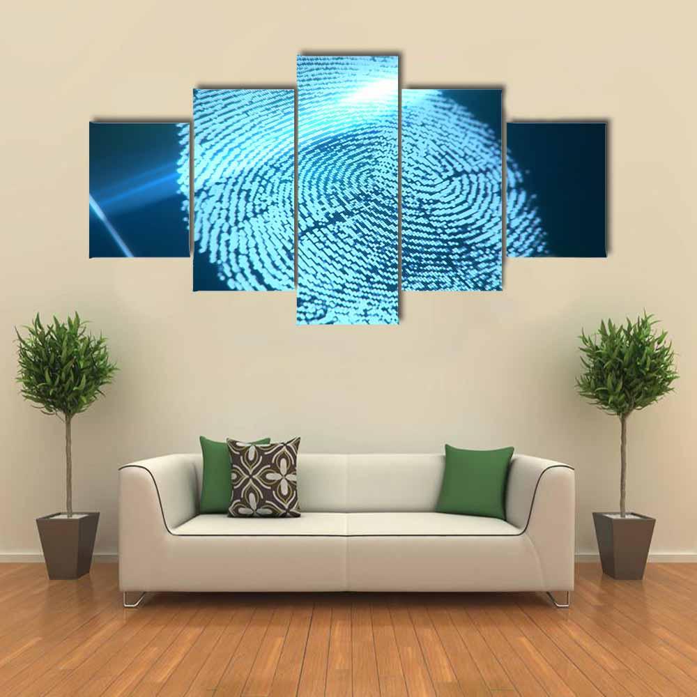 Fingerprint Identification Canvas Wall Art-5 Star-Gallery Wrap-42" x 21"-Tiaracle
