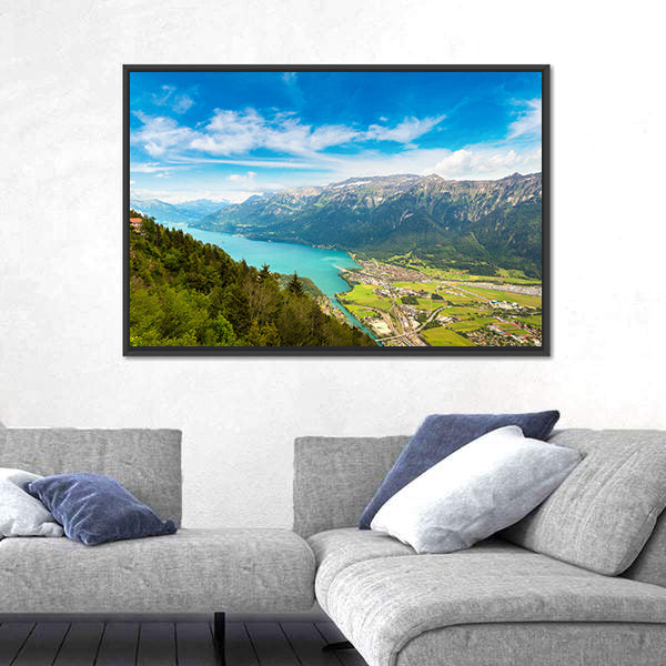 Summer View Of Interlaken, Switzerland Canvas Wall Art