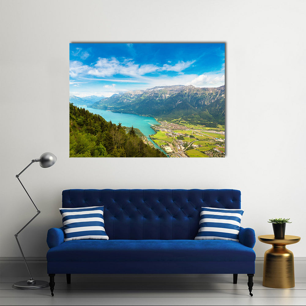 Summer View Of Interlaken, Switzerland Canvas Wall Art