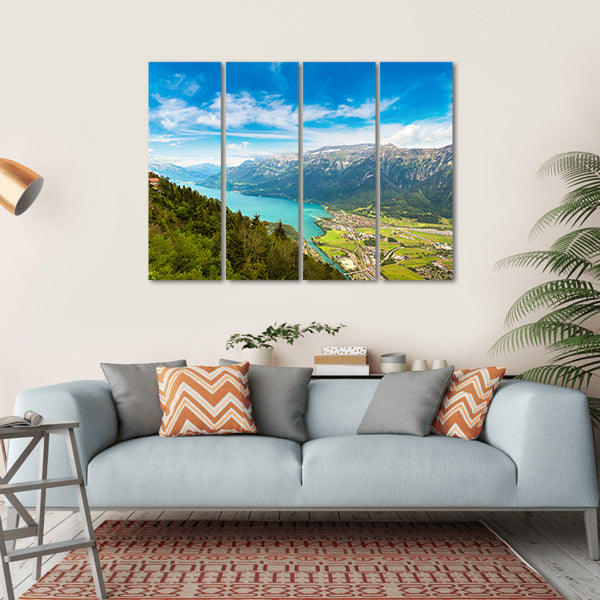 Summer View Of Interlaken, Switzerland Canvas Wall Art