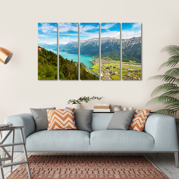 Summer View Of Interlaken, Switzerland Canvas Wall Art
