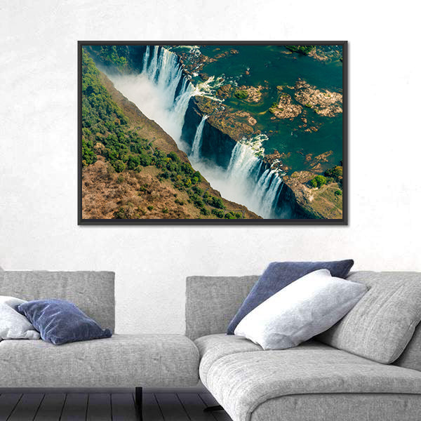 Victoria Falls Aerial View, Zimbabwe Canvas Wall Art