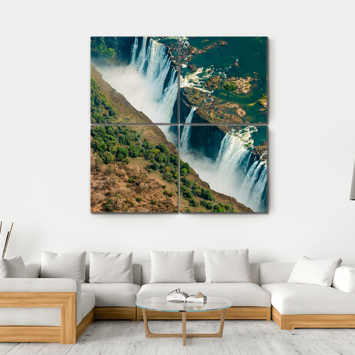 Victoria Falls Aerial View, Zimbabwe Canvas Wall Art