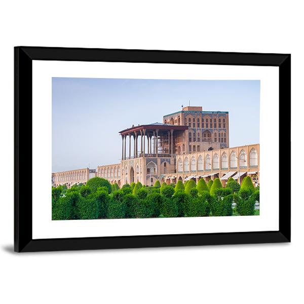 Aali Qapu Palace Canvas Wall Art-1 Piece-Framed Print-20" x 16"-Tiaracle