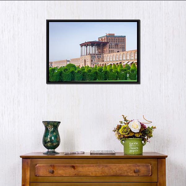 Aali Qapu Palace Canvas Wall Art-3 Horizontal-Gallery Wrap-25" x 16"-Tiaracle