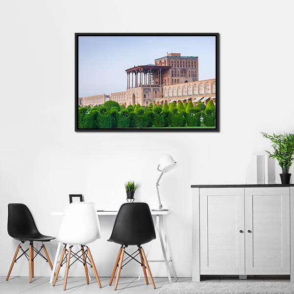 Aali Qapu Palace Canvas Wall Art-3 Horizontal-Gallery Wrap-25" x 16"-Tiaracle