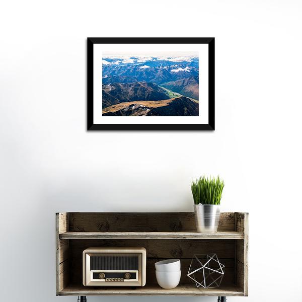 Aerial View Of Mountains Canvas Wall Art-3 Horizontal-Gallery Wrap-25" x 16"-Tiaracle