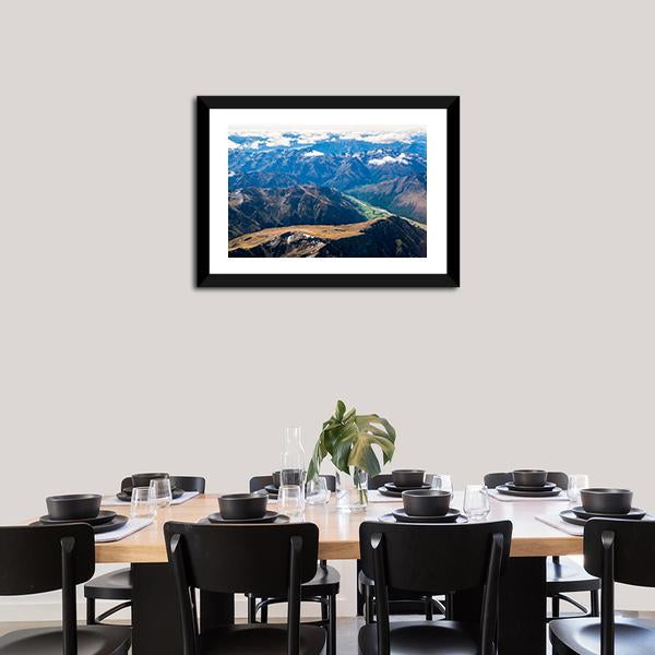 Aerial View Of Mountains Canvas Wall Art-3 Horizontal-Gallery Wrap-25" x 16"-Tiaracle