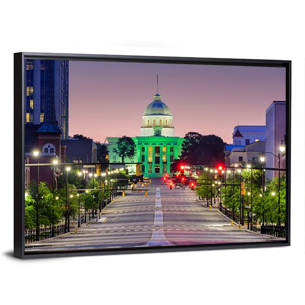 Alabama State Capitol Canvas Wall Art-3 Horizontal-Gallery Wrap-25" x 16"-Tiaracle