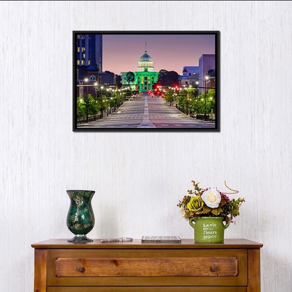 Alabama State Capitol Canvas Wall Art-3 Horizontal-Gallery Wrap-25" x 16"-Tiaracle