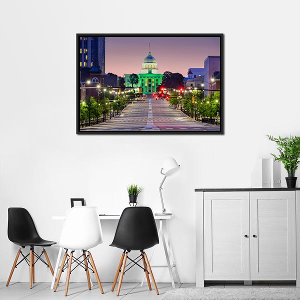 Alabama State Capitol Canvas Wall Art-3 Horizontal-Gallery Wrap-25" x 16"-Tiaracle