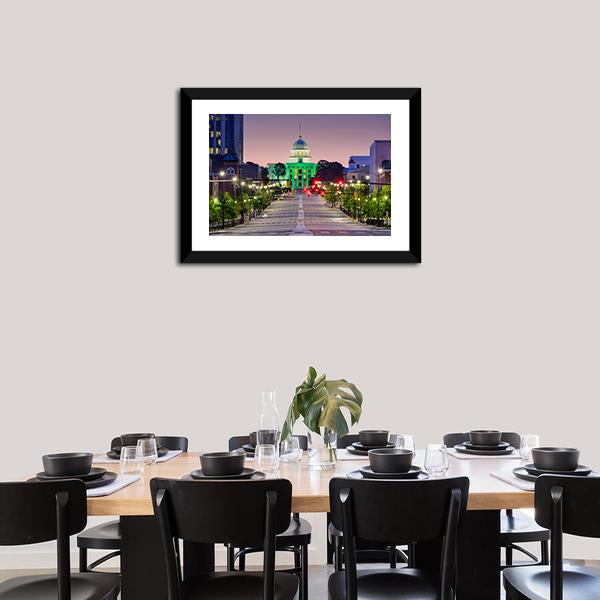 Alabama State Capitol Canvas Wall Art-3 Horizontal-Gallery Wrap-25" x 16"-Tiaracle