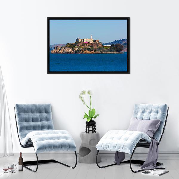 Alcatraz Island Penitentiary In San Francisco Canvas Wall Art-3 Horizontal-Gallery Wrap-25" x 16"-Tiaracle