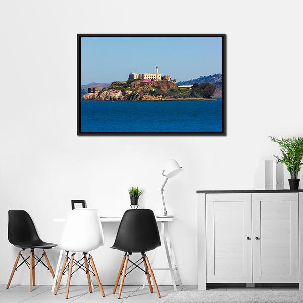 Alcatraz Island Penitentiary In San Francisco Canvas Wall Art-3 Horizontal-Gallery Wrap-25" x 16"-Tiaracle