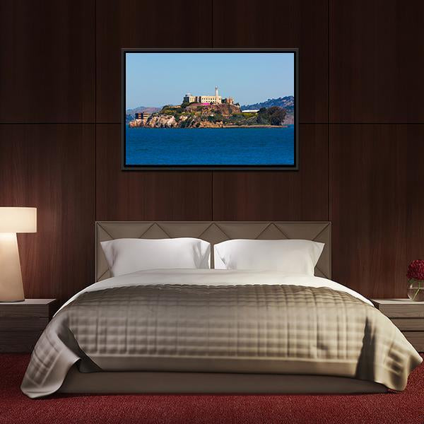 Alcatraz Island Penitentiary In San Francisco Canvas Wall Art-3 Horizontal-Gallery Wrap-25" x 16"-Tiaracle