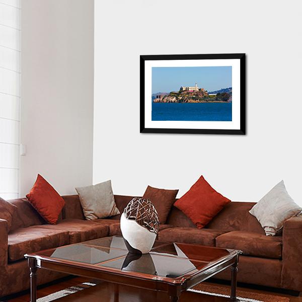 Alcatraz Island Penitentiary In San Francisco Canvas Wall Art-3 Horizontal-Gallery Wrap-25" x 16"-Tiaracle