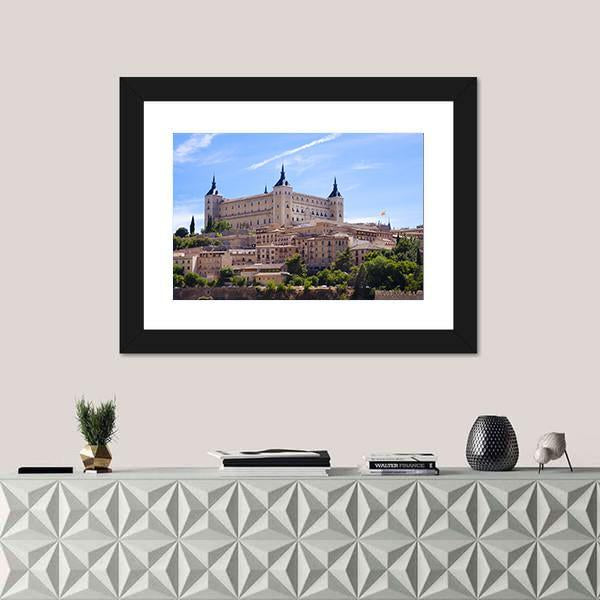Alcazar In Toledo Spain Panoramic Canvas Wall Art-1 Piece-36" x 12"-Tiaracle