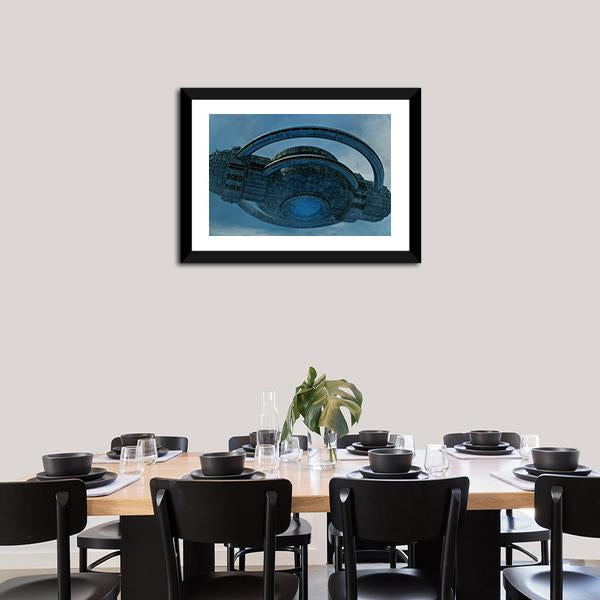 Alien UFO Canvas Wall Art-3 Horizontal-Gallery Wrap-25" x 16"-Tiaracle