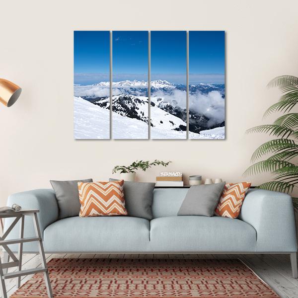 Alps From Mountain Austria Canvas Wall Art-4 Horizontal-Gallery Wrap-34" x 24"-Tiaracle