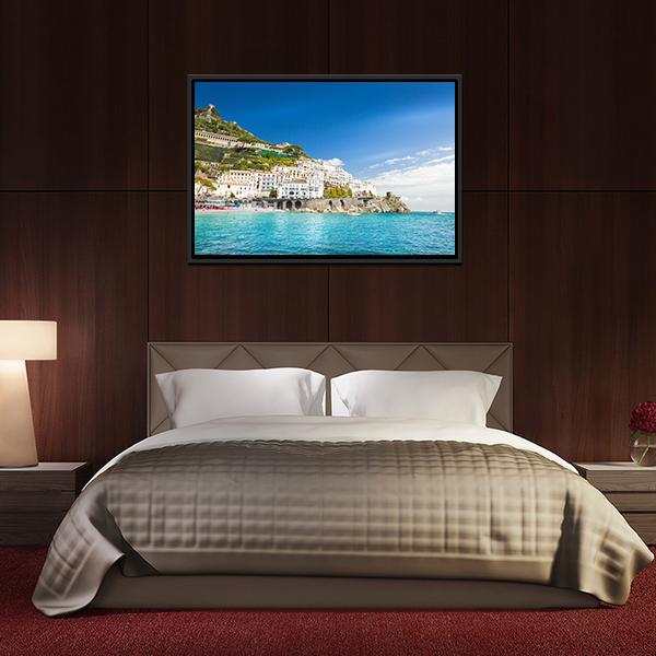 Amalfi Cityscape Canvas Wall Art-3 Horizontal-Gallery Wrap-25&quot; x 16&quot;-Tiaracle