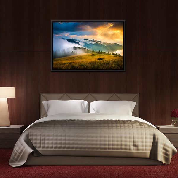 Amazing Mountain Landscape Canvas Wall Art-5 Horizontal-Gallery Wrap-22" x 12"-Tiaracle