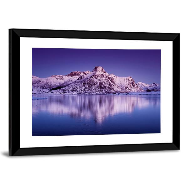 Amazing Mountain Ridge &amp; Lake Canvas Wall Art-3 Horizontal-Gallery Wrap-25" x 16"-Tiaracle