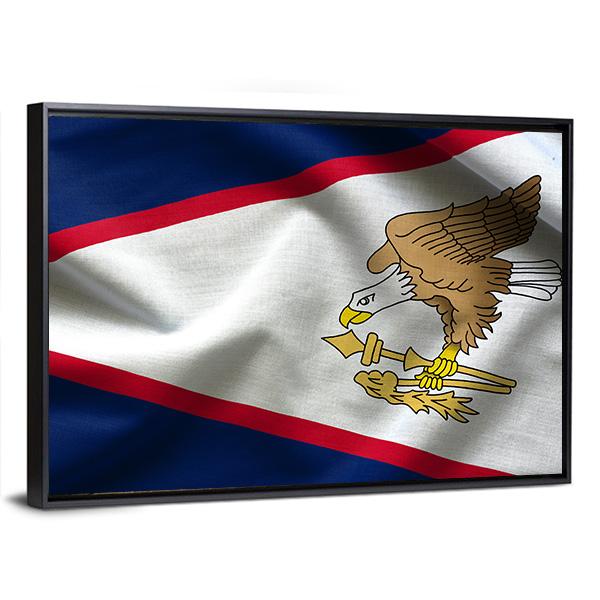 American Samoa Flag Canvas Wall Art-3 Horizontal-Gallery Wrap-25&quot; x 16&quot;-Tiaracle