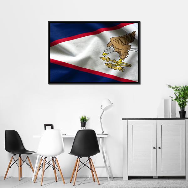 American Samoa Flag Canvas Wall Art-3 Horizontal-Gallery Wrap-25&quot; x 16&quot;-Tiaracle