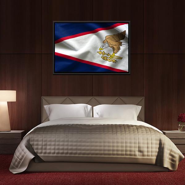 American Samoa Flag Canvas Wall Art-3 Horizontal-Gallery Wrap-25&quot; x 16&quot;-Tiaracle