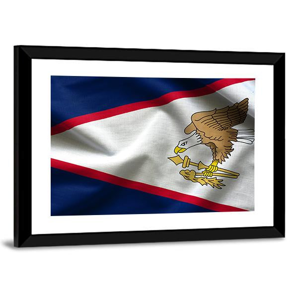American Samoa Flag Canvas Wall Art-3 Horizontal-Gallery Wrap-25" x 16"-Tiaracle