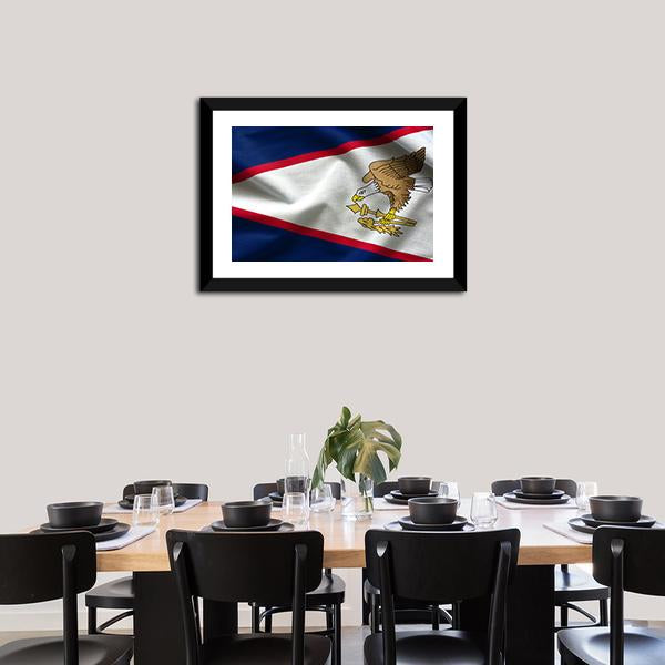 American Samoa Flag Canvas Wall Art-3 Horizontal-Gallery Wrap-25&quot; x 16&quot;-Tiaracle