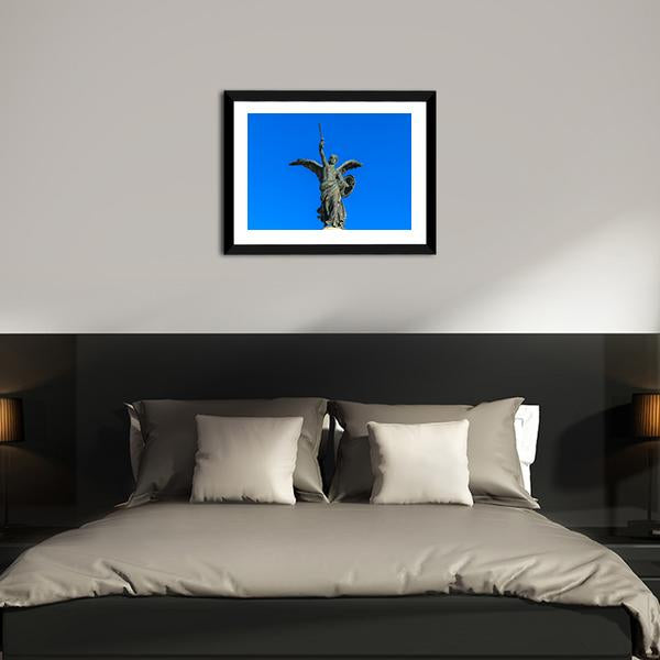 Angel On Guard Rome Canvas Wall Art-3 Horizontal-Gallery Wrap-25" x 16"-Tiaracle