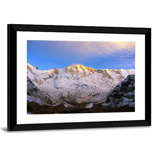 Annapurna Massif Nepal Canvas Wall Art-1 Piece-Framed Print-20" x 16"-Tiaracle
