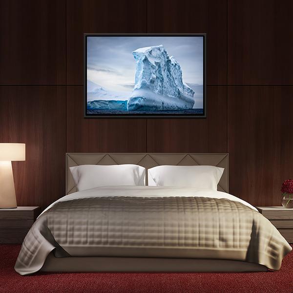 Antarctic Iceberg In The Snow Canvas Wall Art-5 Horizontal-Gallery Wrap-22" x 12"-Tiaracle