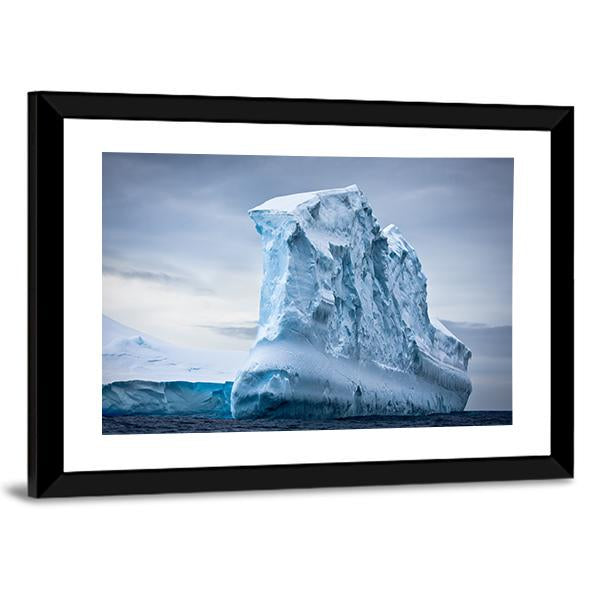 Antarctic Iceberg In The Snow Canvas Wall Art-5 Horizontal-Gallery Wrap-22" x 12"-Tiaracle