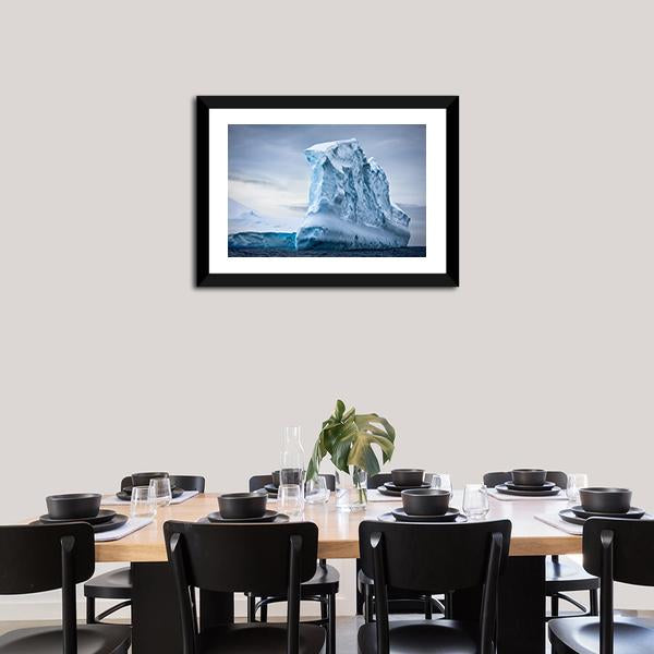 Antarctic Iceberg In The Snow Canvas Wall Art-5 Horizontal-Gallery Wrap-22" x 12"-Tiaracle