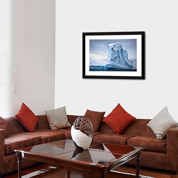 Antarctic Iceberg In The Snow Canvas Wall Art-5 Horizontal-Gallery Wrap-22" x 12"-Tiaracle