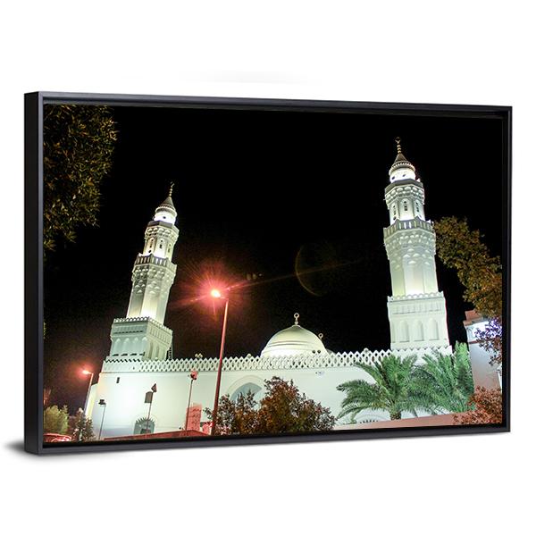 Aqsa Mosque Saudi Canvas Wall Art-1 Piece-Floating Frame-24" x 16"-Tiaracle