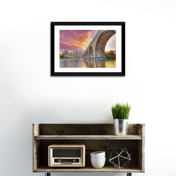 Arch Bridge Minneapolis Canvas Wall Art-3 Horizontal-Gallery Wrap-25" x 16"-Tiaracle