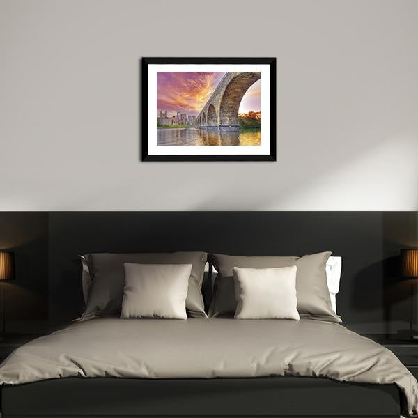 Arch Bridge Minneapolis Canvas Wall Art-3 Horizontal-Gallery Wrap-25" x 16"-Tiaracle
