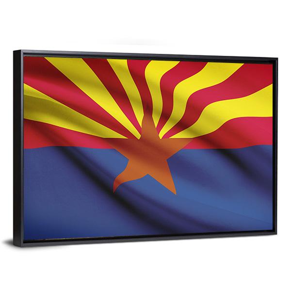 Arizona Flag Canvas Wall Art-5 Horizontal-Gallery Wrap-22" x 12"-Tiaracle