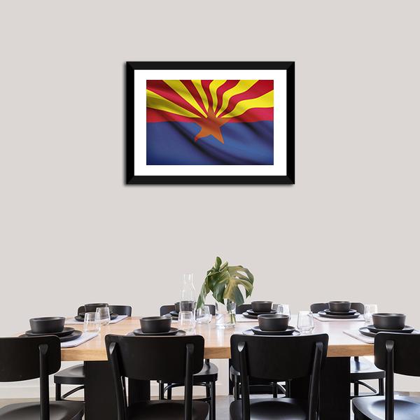 Arizona Flag Canvas Wall Art-5 Horizontal-Gallery Wrap-22" x 12"-Tiaracle