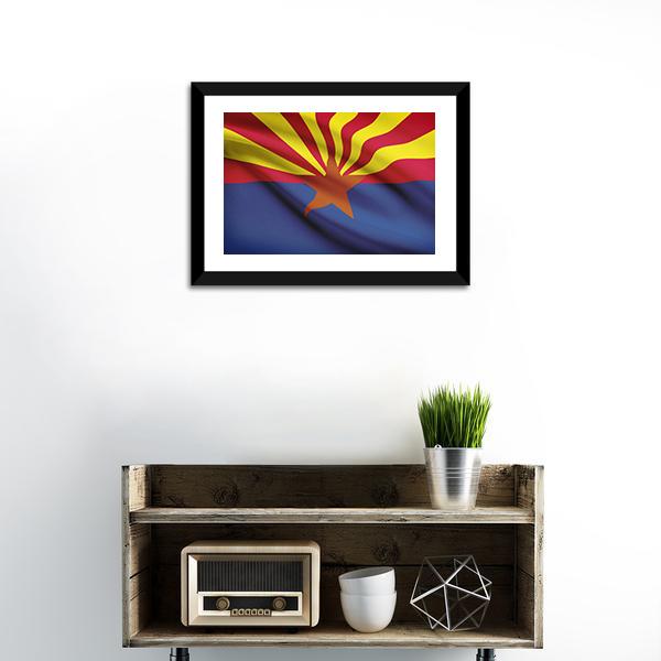 Arizona Flag Canvas Wall Art-5 Horizontal-Gallery Wrap-22" x 12"-Tiaracle