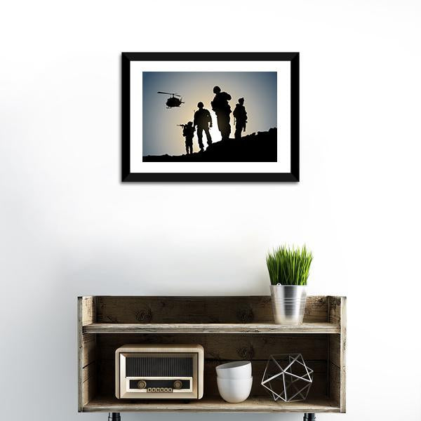 Army In Battlefield Canvas Wall Art-3 Horizontal-Gallery Wrap-25" x 16"-Tiaracle