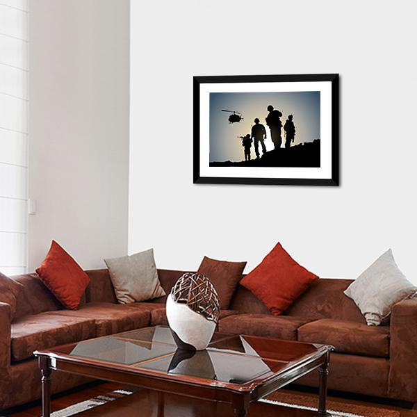 Army In Battlefield Canvas Wall Art-3 Horizontal-Gallery Wrap-25" x 16"-Tiaracle