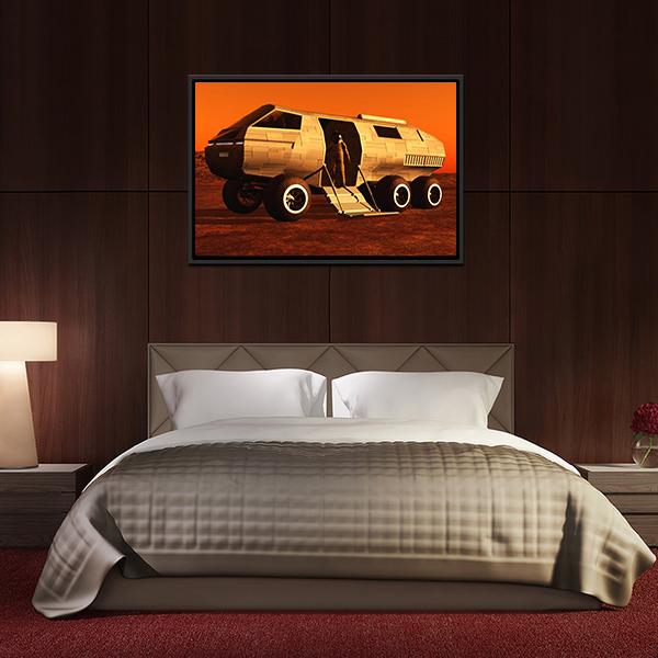 Astronaut In Mars Rover Canvas Wall Art-5 Horizontal-Gallery Wrap-22" x 12"-Tiaracle