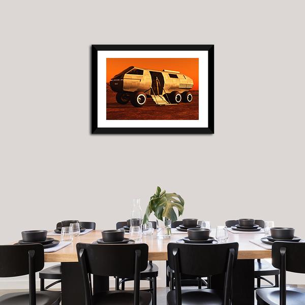 Astronaut In Mars Rover Canvas Wall Art-5 Horizontal-Gallery Wrap-22" x 12"-Tiaracle